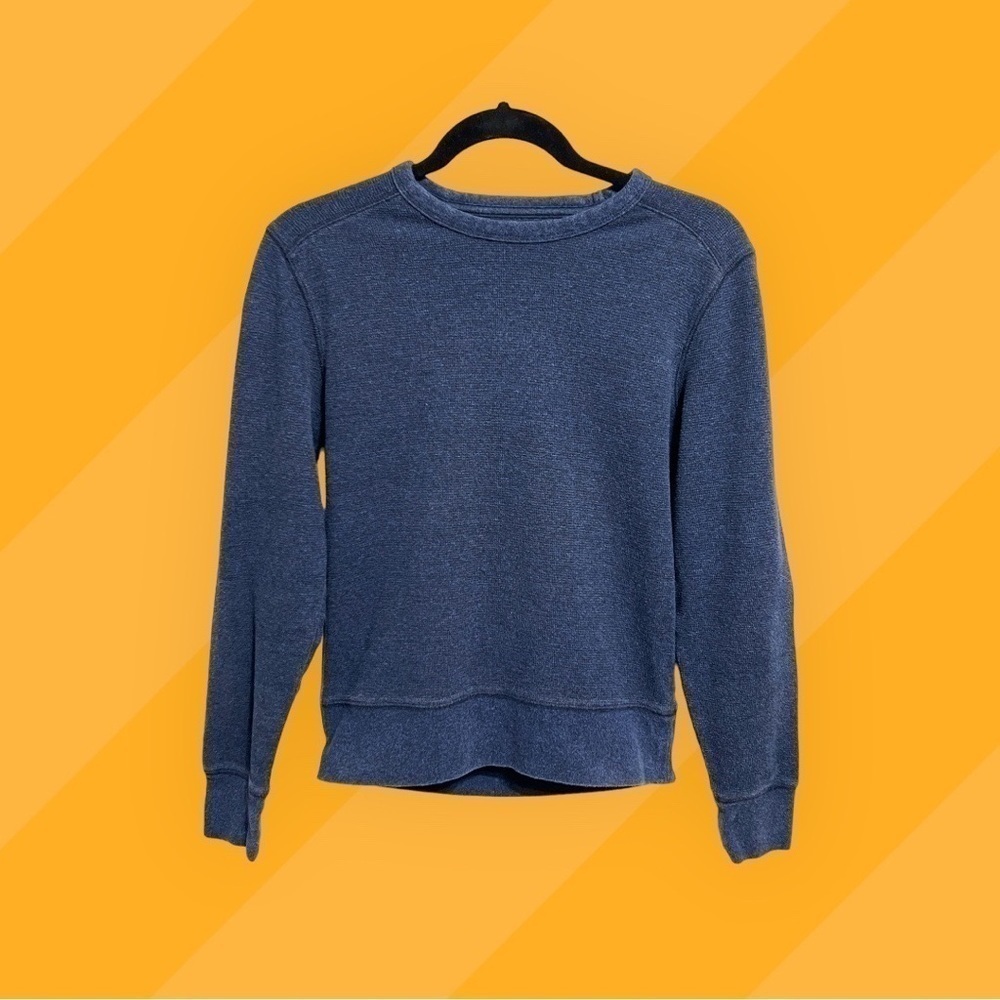 Banana Republic Long Sleeve Thermal Ultra Soft Waffle Shirt, Men’s XXS, Navy